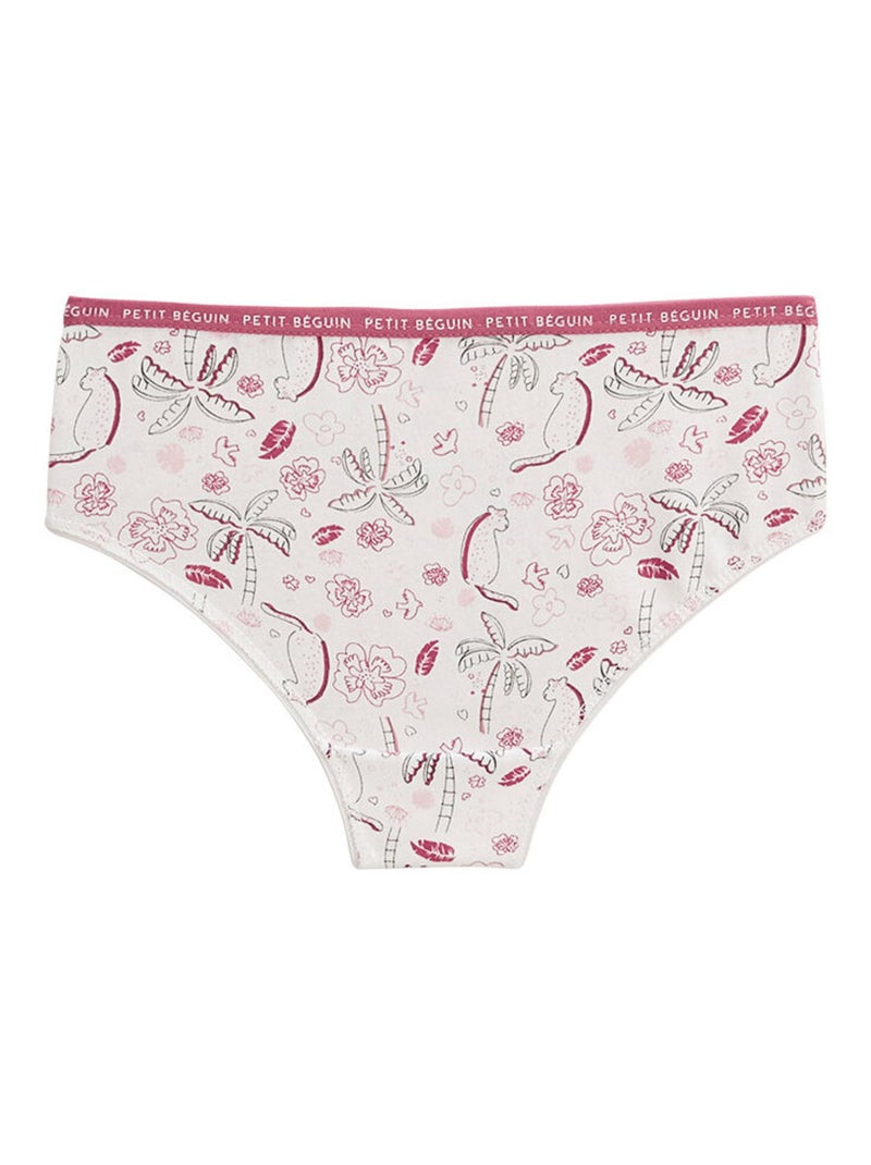 Lot de 3 culottes fille Flower Jungle Rose - Kiabi