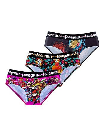 Lot de 3 culottes fille Hardy Freegun