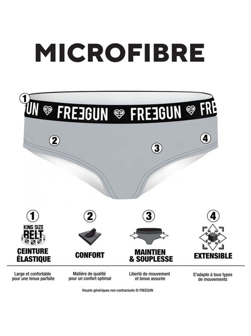 Lot de 3 culottes fille Hardy Tatoo Freegun - Kiabi