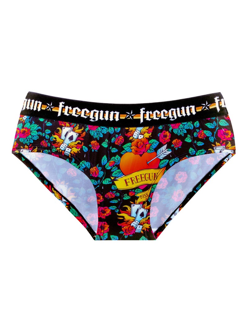 Lot de 3 culottes fille Hardy Tatoo Freegun Noir - Kiabi