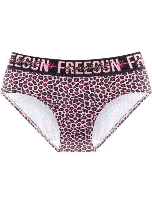 Lot de 3 culottes fille Leopard Freegun - Kiabi