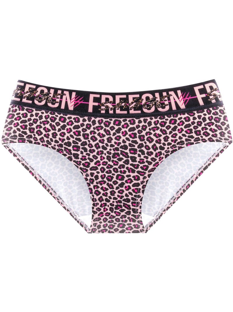 Lot de 3 culottes fille Leopard Freegun Beige - Kiabi
