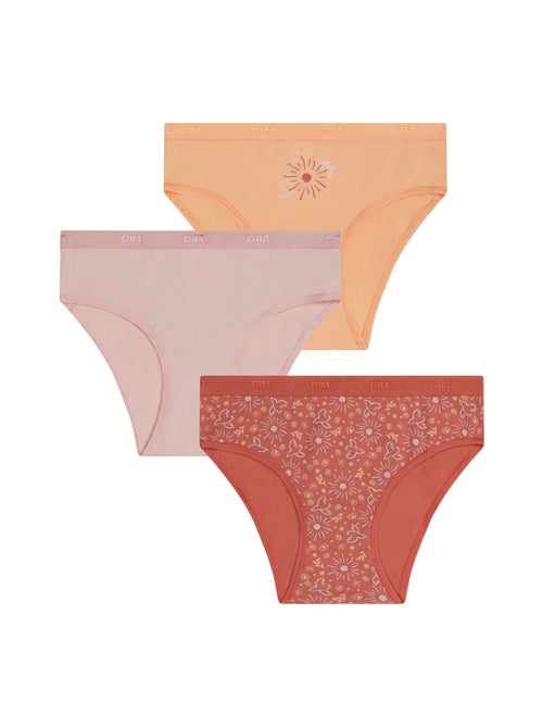 Lot de 3 Culottes fille Les Pockets Coton - Kiabi