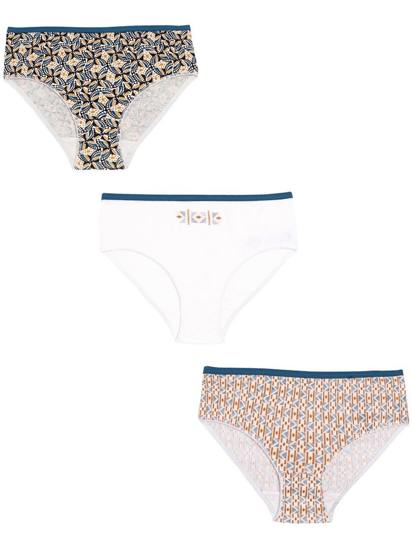 Lot de 3 culottes fille Oroko Multicolore - Kiabi