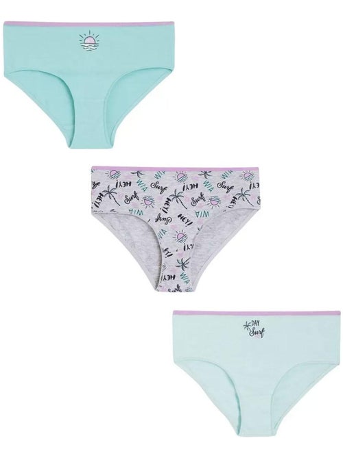 Lot de 3 culottes fille Playa - Kiabi