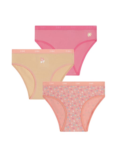 Lot de 3 Culottes fille Pockets Coton - Kiabi