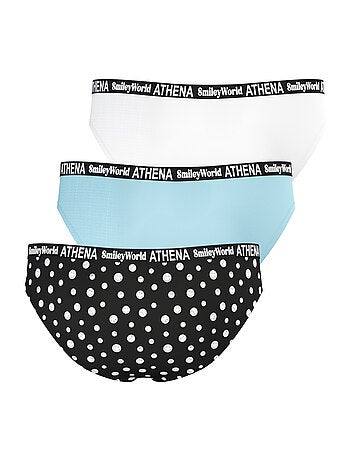 Lot de 3 culottes fille SmileyWorld® I Athena