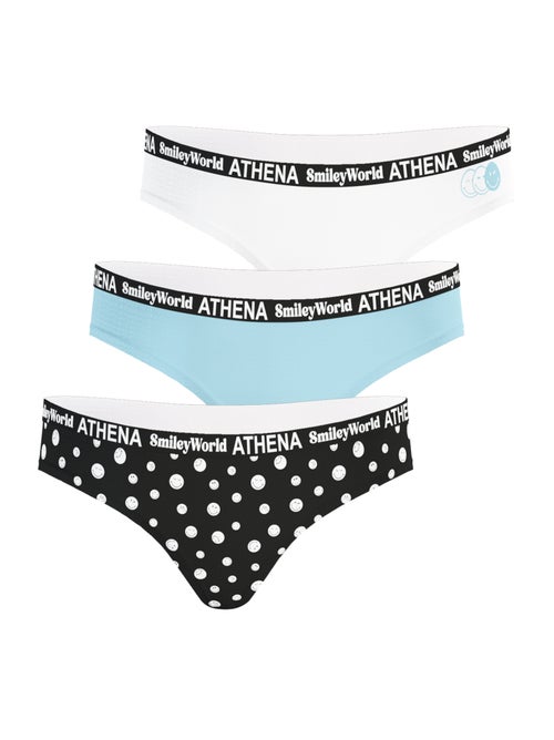 Lot de 3 culottes fille SmileyWorld® I Athena - Kiabi