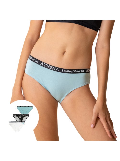 Lot de 3 culottes fille SmileyWorld® I Athena - Kiabi