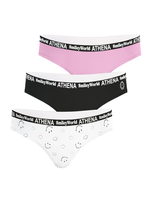 Lot de 3 culottes fille SmileyWorld® I Athena - Kiabi