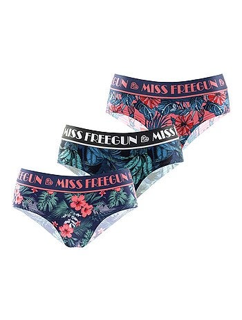 Lot de 3 culottes fille Tropical Flower Freegun