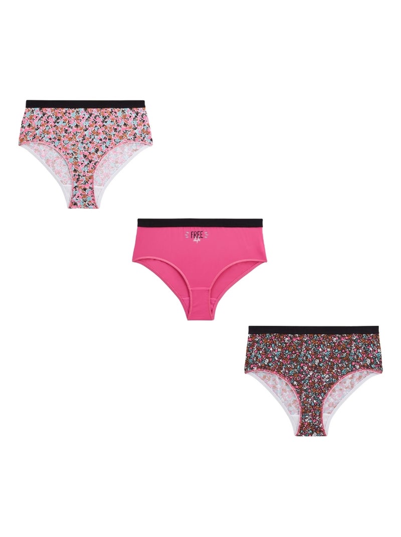 Lot de 3 culottes fille Vanny Rose - Kiabi