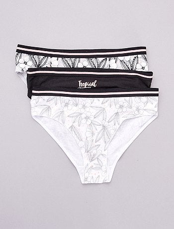 Lot de 3 culottes fleuries