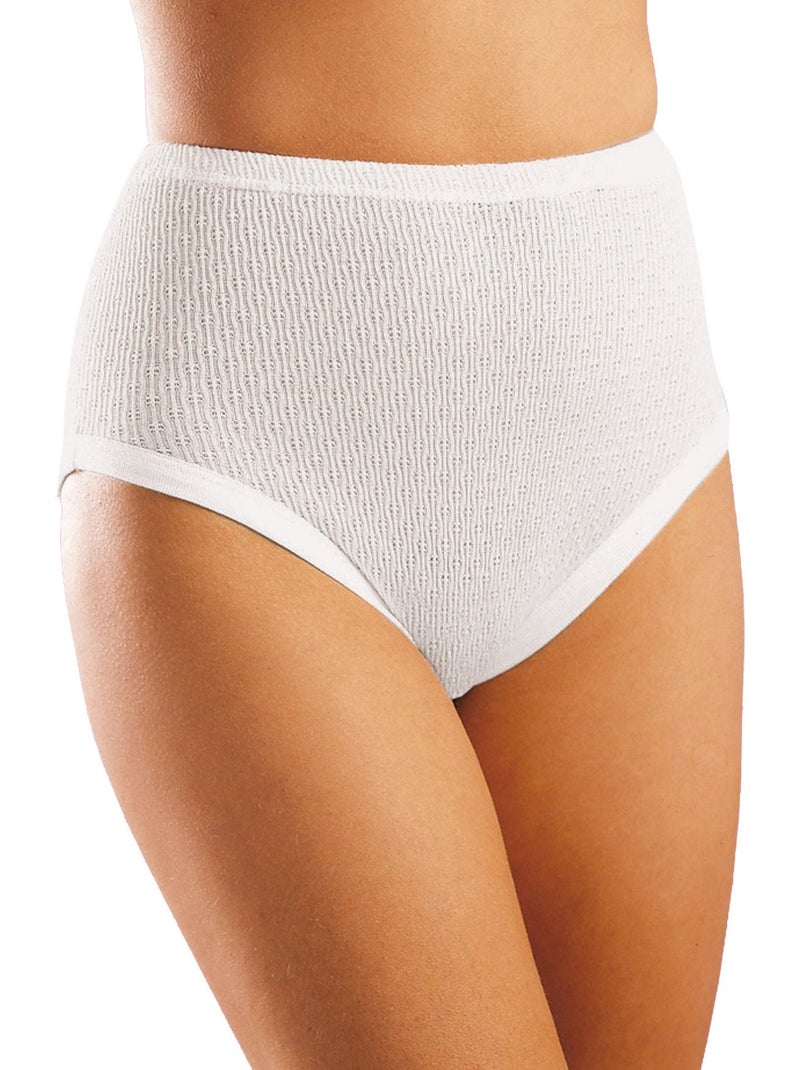Lot de 3 culottes hautes - DAXON Blanc Blanc - Kiabi
