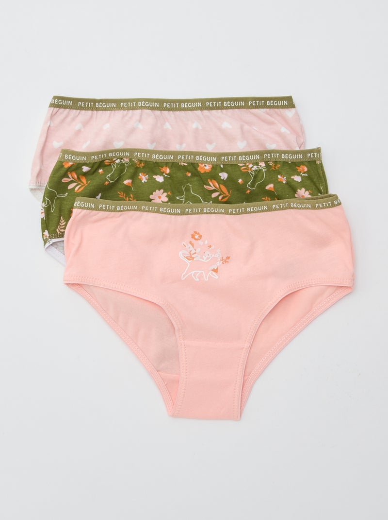 Lot de 3 culottes imprimé 'Petit Béguin' Beige - Kiabi