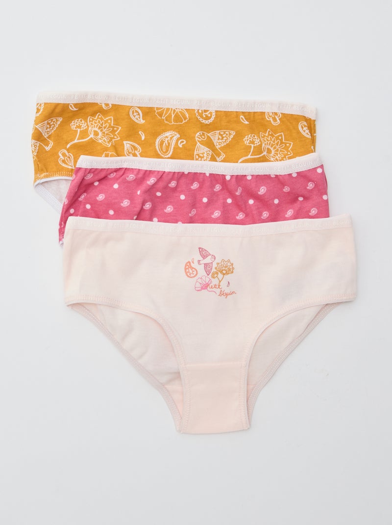 Lot de 3 culottes imprimé 'Petit Béguin' Beige - Kiabi