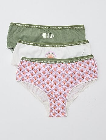 Lot de 3 culottes imprimé 'Petit Béguin'