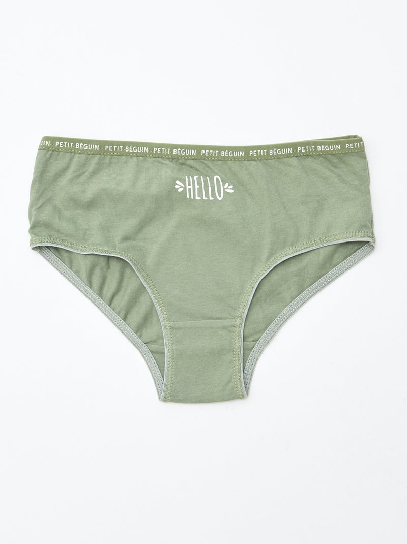 Lot De 3 Culottes Fille Tanny - Petit Béguin, Motifs Moutarde Et Géométriques