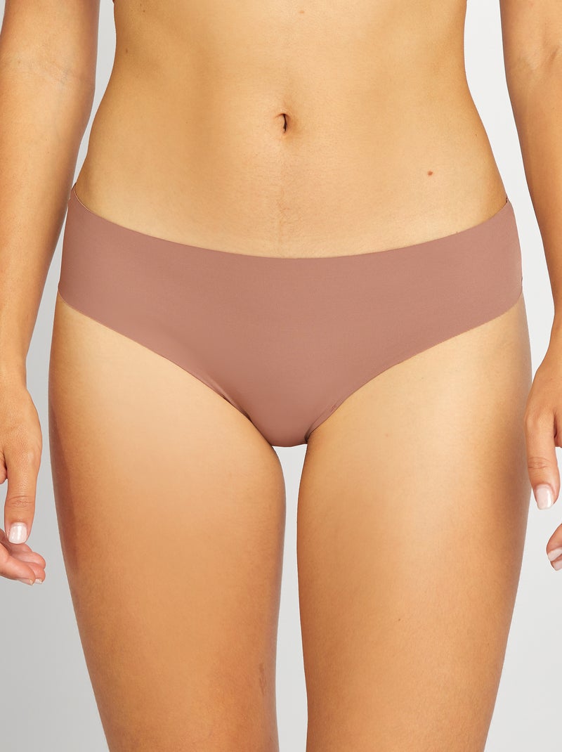 Lot de 3 culottes invisible Marron/beige - Kiabi