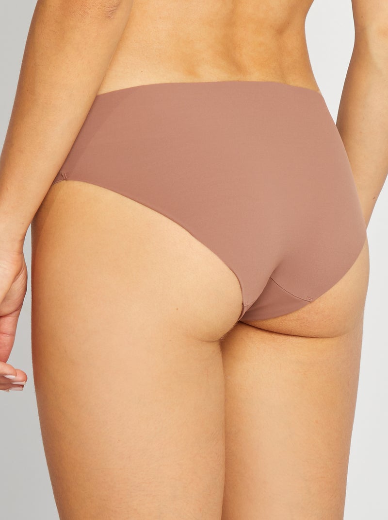 Lot de 3 culottes invisible Marron/beige - Kiabi