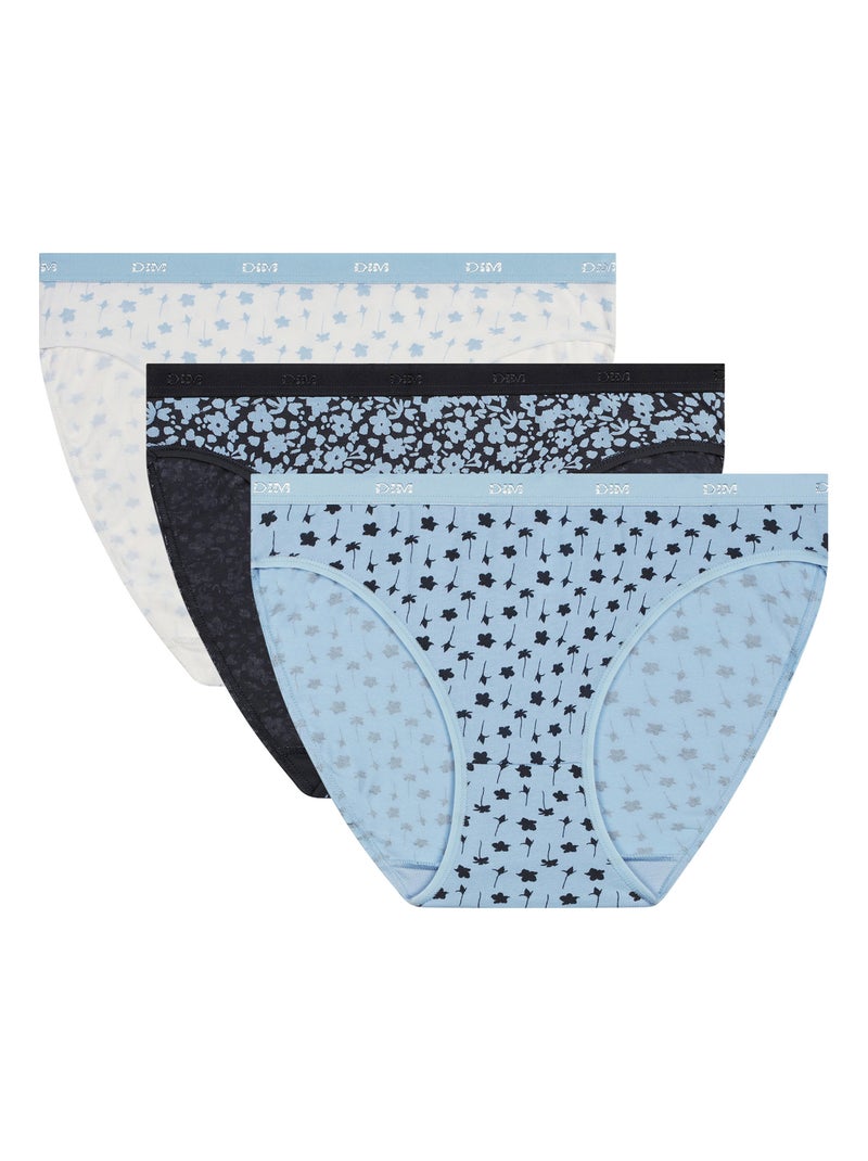 Lot de 3 Culottes Les Pockets Coton Bleu denim - Kiabi