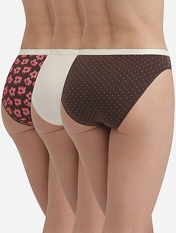 Lot de 3 Slips Coton Les Pockets Coton