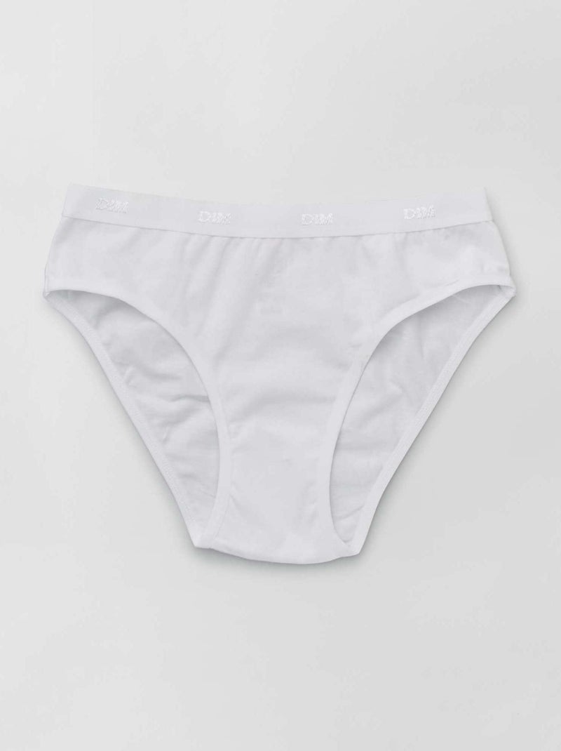 Lot de 3 culottes Les Pockets de 'DIM' blanc/bleu/rose - Kiabi