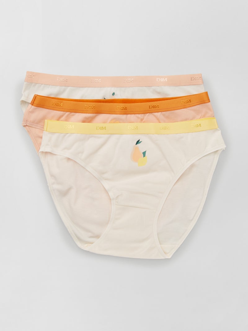 Lot de 3 culottes Les Pockets de 'DIM' imprimé fruits - Kiabi