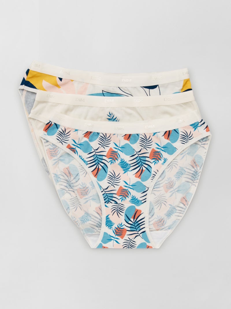 Lot de 3 culottes Les Pockets de 'DIM' imprimé tropical - Kiabi