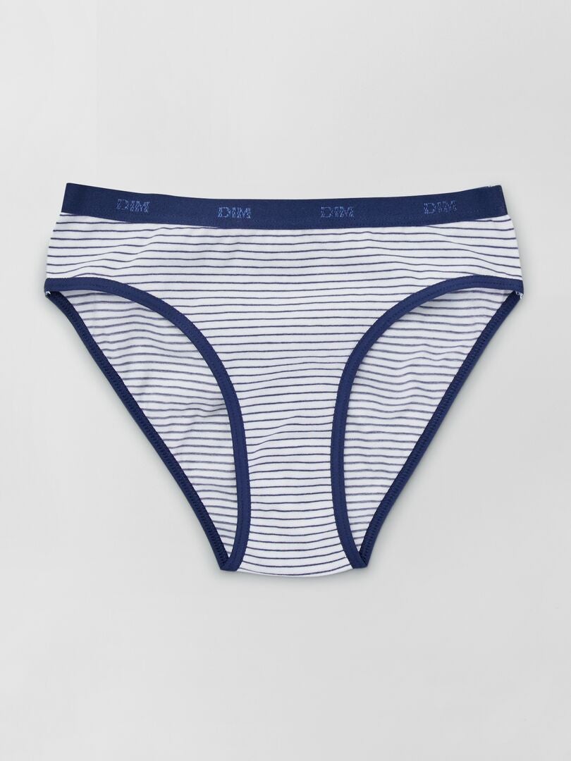 Lot de 3 culottes 'Les Pockets' 'Dim' Bleu marine - Kiabi