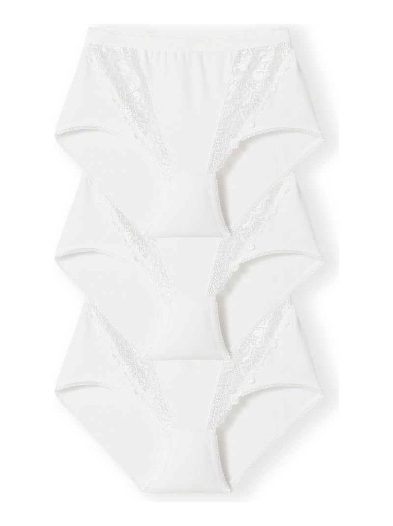 Lot de 3 culottes maxi assorties - Damart Blanc - Kiabi
