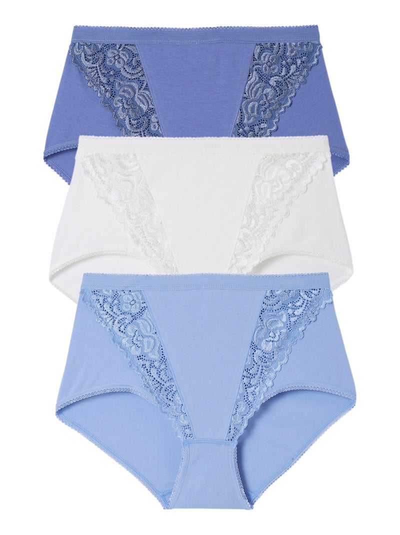Lot de 3 culottes maxi assorties - Damart Bleu - Kiabi