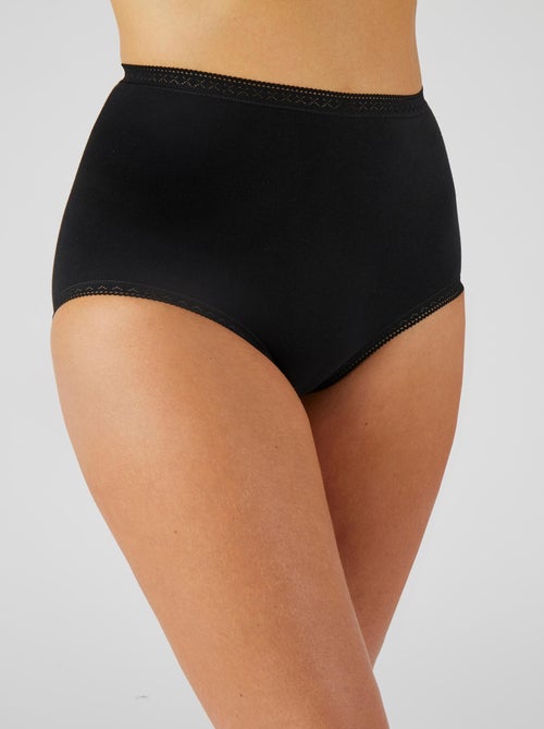 Lot de 3 culottes maxi coton stretch + 1 GRATUITE. - Damart - Kiabi