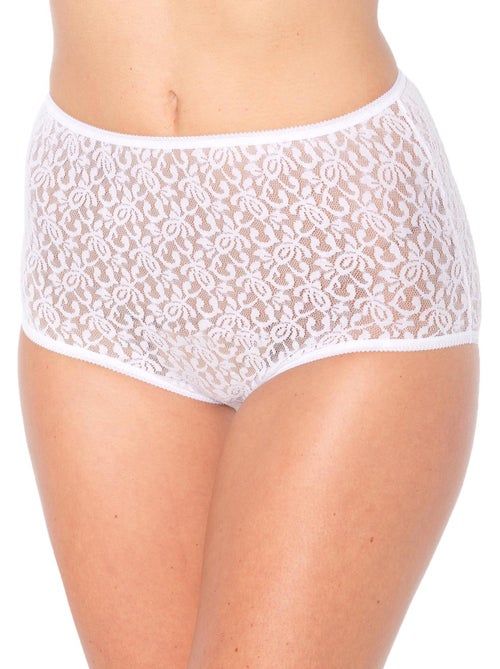 Lot de 3 culottes maxi maille dentelle - DAXON - Kiabi