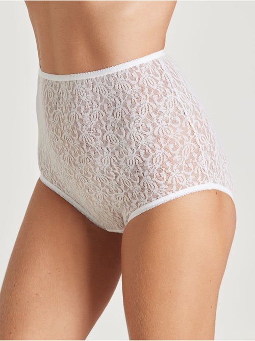 Lot de 3 culottes maxi maille dentelle - DAXON - Kiabi