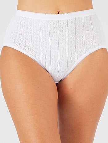 Lot de 3 culottes maxi maille pointelle - damart