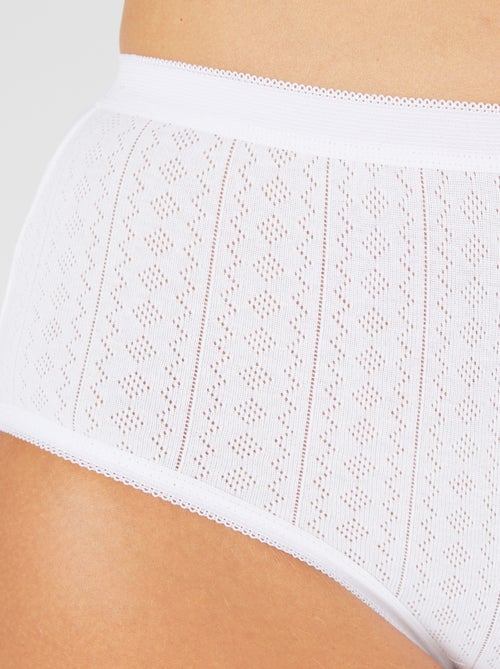 Lot de 3 culottes maxi maille pointelle - Damart - Kiabi