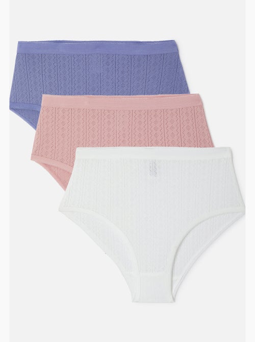 Lot de 3 culottes maxi maille pointelle - Damart - Kiabi