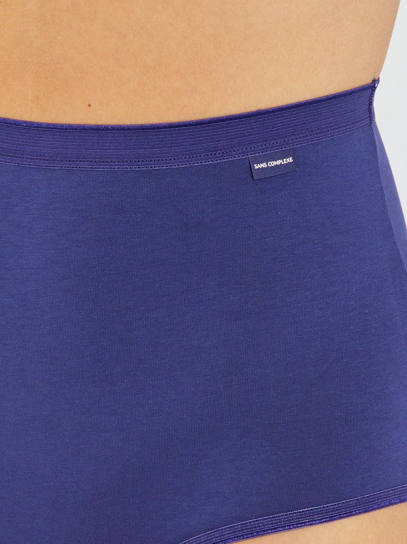 Lot de 3 culottes maxi 'Sans Complexe' bleu - Kiabi