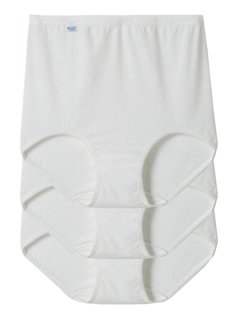 Lot de 3 culottes maxi sloggi® basic + - Damart Blanc - Kiabi