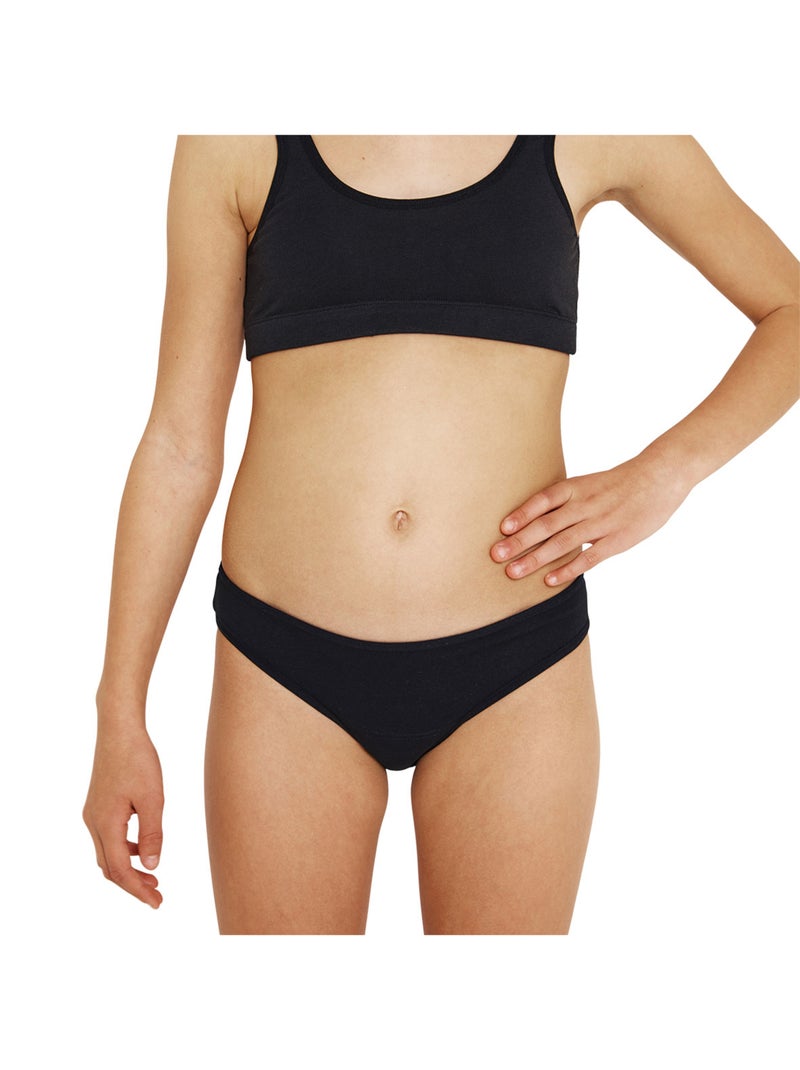 Lot de 3 culottes menstruelles Athena Fille Noir - Kiabi