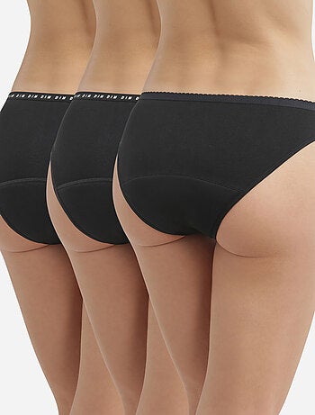 Lot de 3 culottes menstruelles pour flux moyen Dim Protect