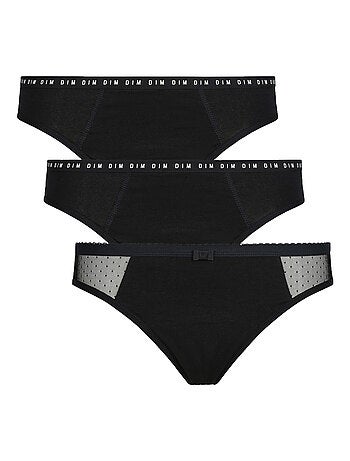 Lot de 3 culottes menstruelles pour flux moyen Dim Protect