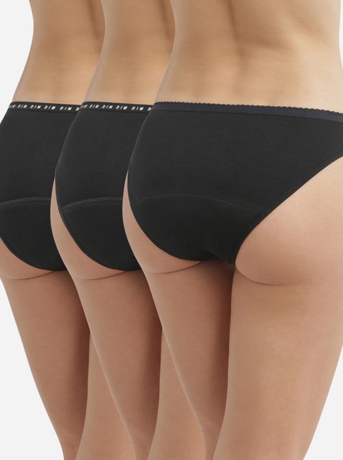 Lot de 3 culottes menstruelles pour flux moyen Dim Protect - Kiabi