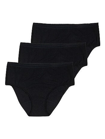 Lot de 3 culottes menstruelles taille haute femme Athena