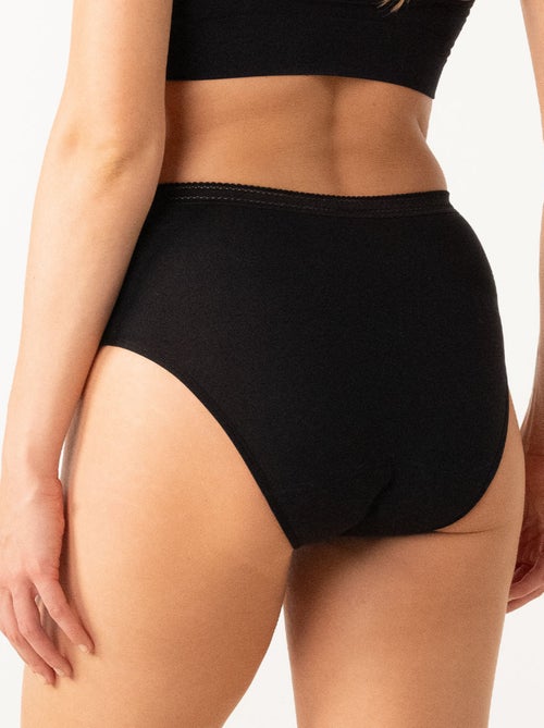 Lot de 3 culottes menstruelles taille haute femme Athena - Kiabi