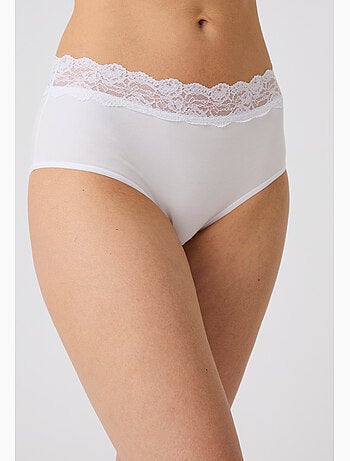Lot de 3 culottes midi ceinture dentelle - Damart