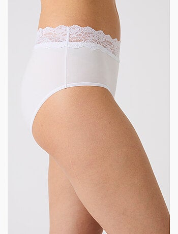Lot de 3 culottes midi ceinture dentelle - Damart