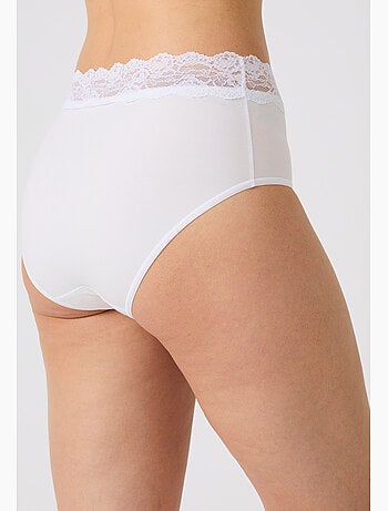 Lot de 3 culottes midi ceinture dentelle - Damart