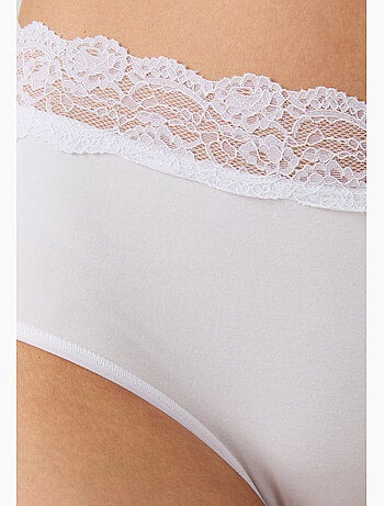Lot de 3 culottes midi ceinture dentelle - Damart